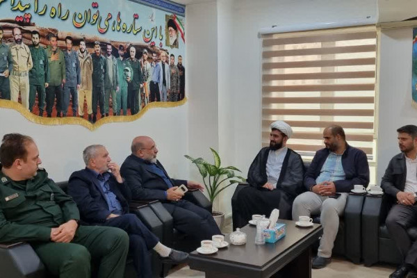 دیدار و گفتگوی حجتالاسلام عباسعلی گرزین، مدیرکل تبلیغات اسلامی گلستان با حاجمصطفی خورسندی رئیس سازمان بسیج مداحان کشور