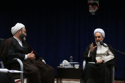 دیدار مدیران تبلیغات اسلامی قم با آیت‌الله اعرافی