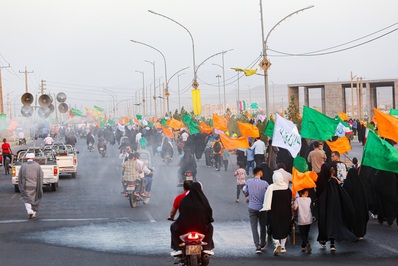 شادپیمایی ۷ کیلومتری در قم