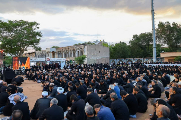 ارگ علیشاه و مصلی تبریز سیاهپوش شام غریبان شهدای کربلا