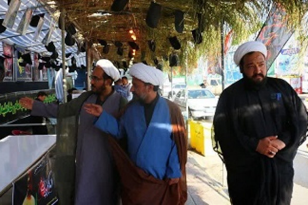 بازدید مدیرکل و مسئولان سازمان تبلیغات از موکب‌های مرز باشماق