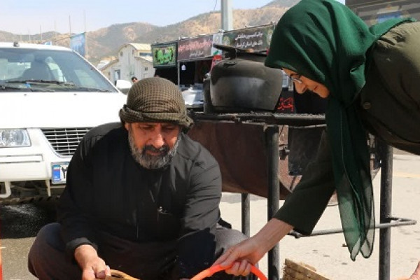 بازدید مدیرکل و مسئولان سازمان تبلیغات از موکب‌های مرز باشماق