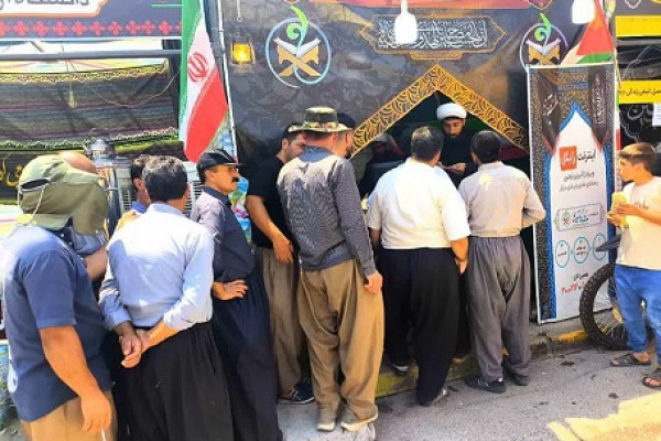 بازدید مدیرکل و مسئولان سازمان تبلیغات از موکب‌های مرز باشماق