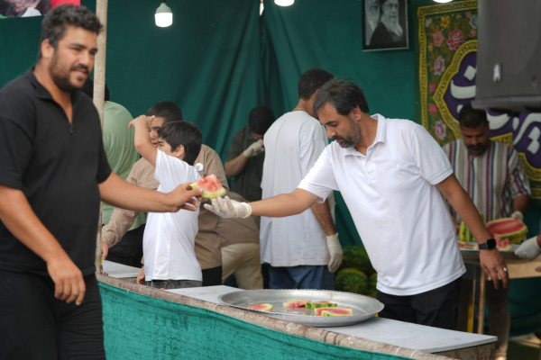 مازندران | قاب موکب های غدیر با حضور خانواده های شهدای میناب